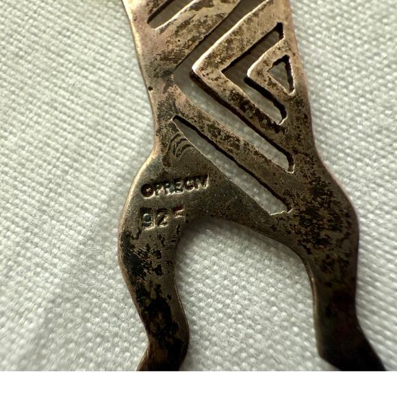 Vintage PRECIV Sterling Silver Modernist Dancing Man Earrings - Picture 7 of 7